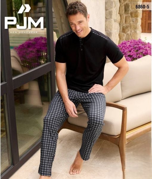 PJM 6860-5 ERKEK PENYE KISA KOL PİJAMA TAKIM