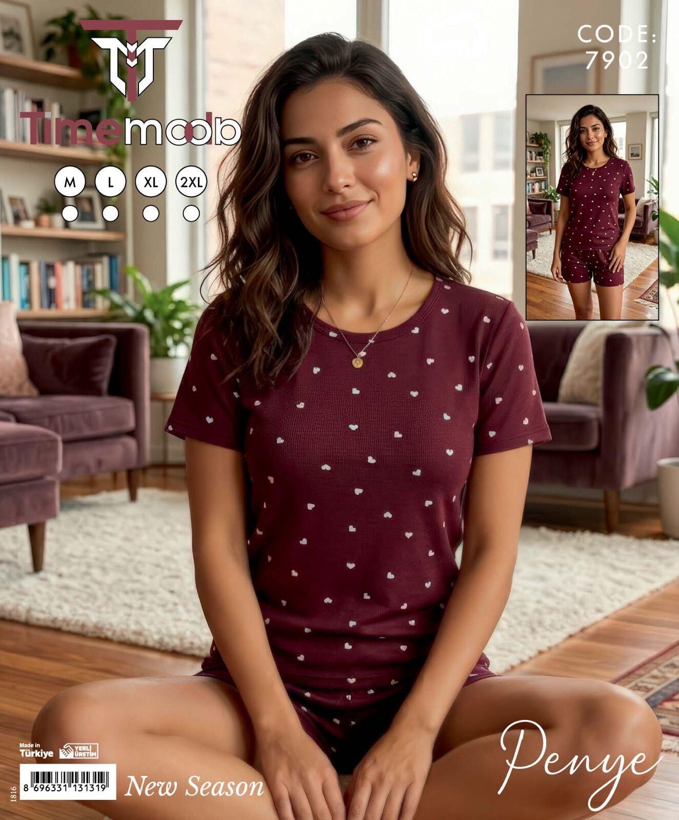 TİME MODA 7902 PENYE KISA KOL ŞORTLU TAKIM