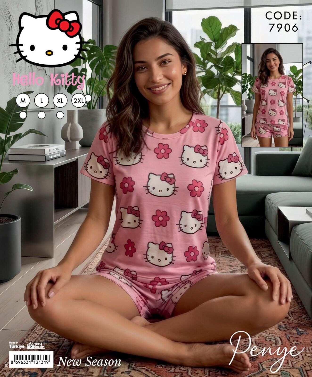 TİME MODA 7906 PENYE KISA KOL ŞORTLU TAKIM