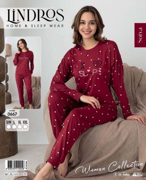 BOYRAZ 0667 BAYAN SOFYA PİJAMA TAKIMI