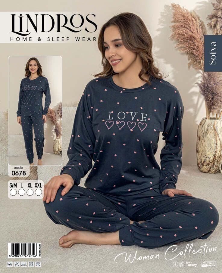 BOYRAZ 0678 BAYAN SOFYA PİJAMA TAKIMI