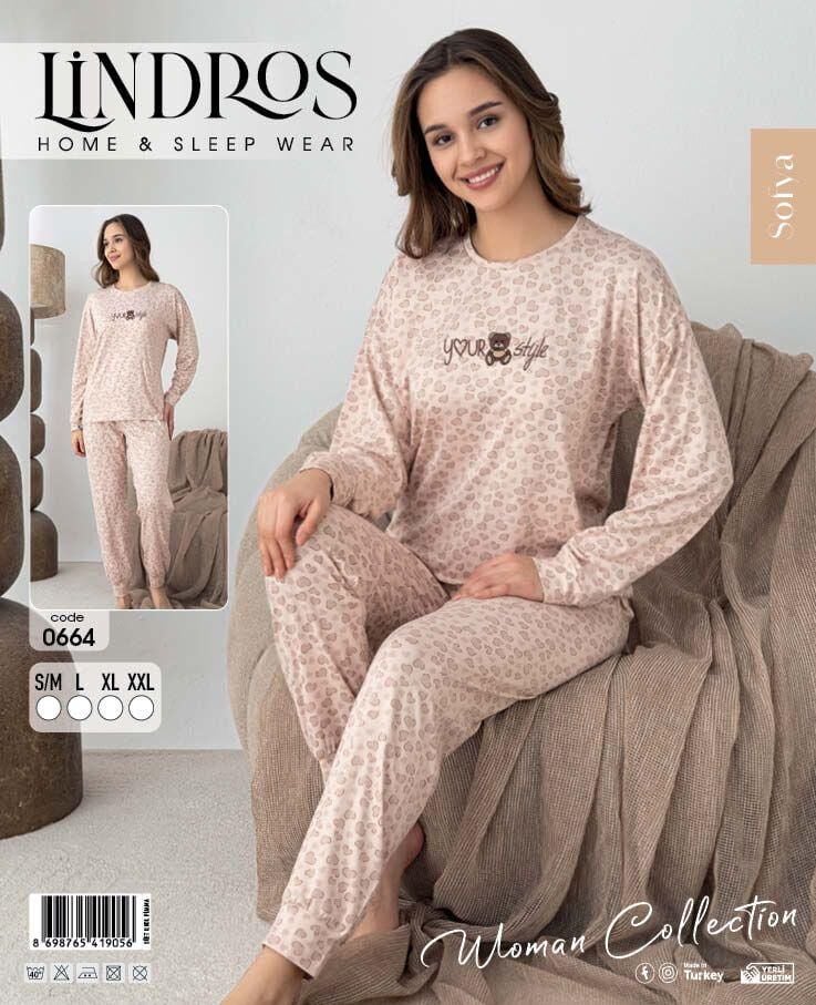 BOYRAZ 0664 BAYAN SOFYA PİJAMA TAKIMI