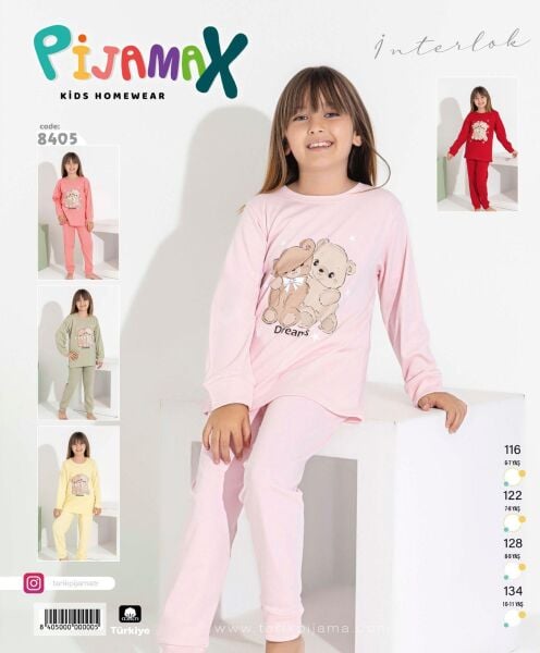 PİJAMAX 8405 KIZ GARSON 6-11 YŞ İNTERLOK PİJAMA TK