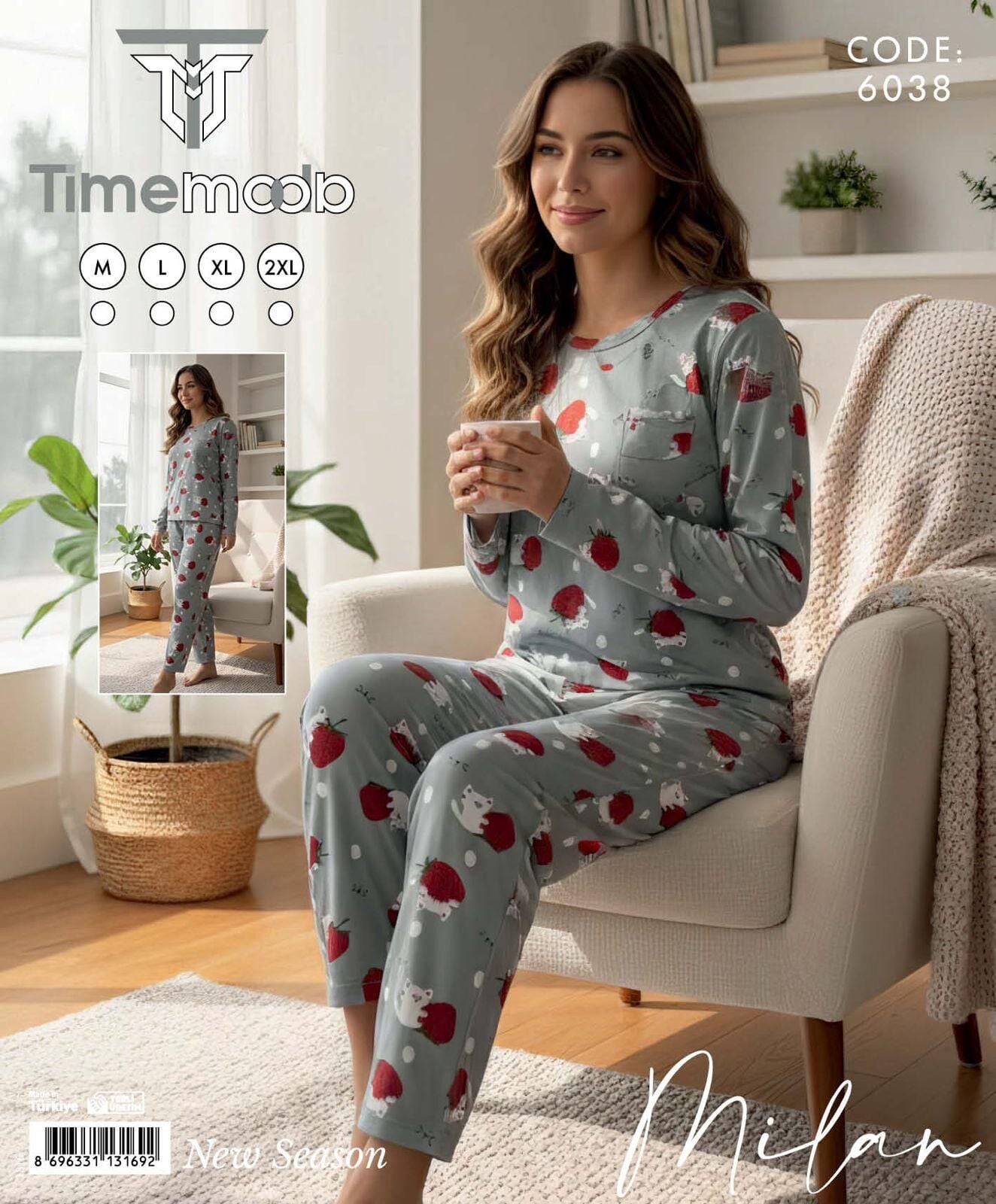 TİME MODA 6038 MİLAN PİJAMA TAKIM
