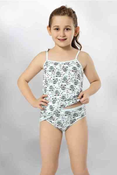 KOTA 3406 KIZ ÇOCUK BASKILI BİKİNİ TAKIM