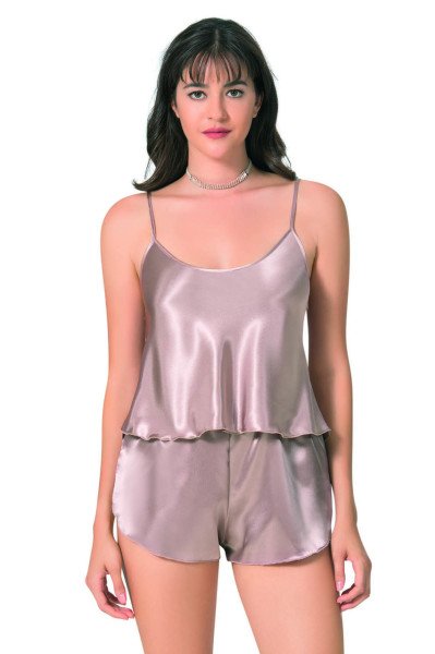 PRİMODA 9089 SATEN BABYDOLL ŞORT TAKIM