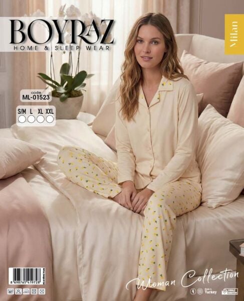 BOYRAZ 01523 MİLAN GÖMLEK PİJAMA TAKIM