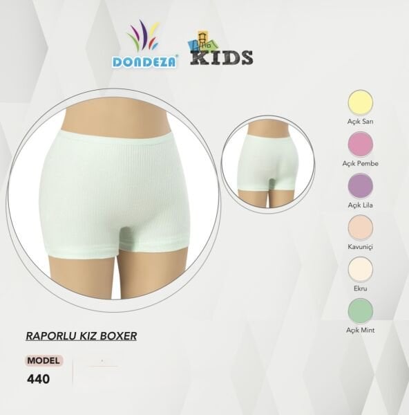 DONDEZA 440 KIZ RAPORLU ÇOCUK BOXER