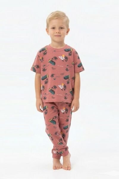 İSOBEL 91101-05 PALMİYE KISA KOL PİJAMA TK 4-8 YŞ