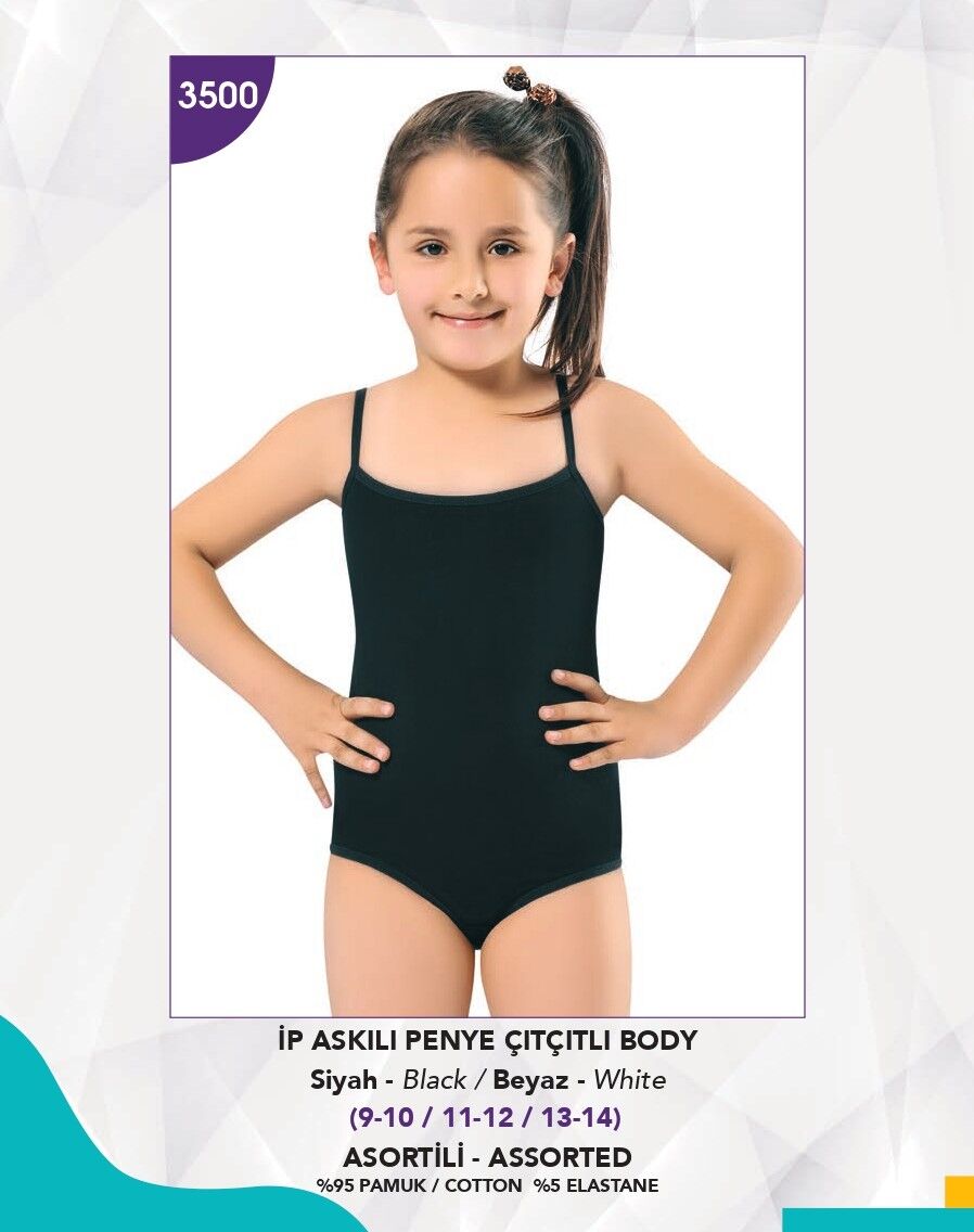 KOTA 3500 KIZ GARSON ÇITÇITLI İP ASKI  BODY