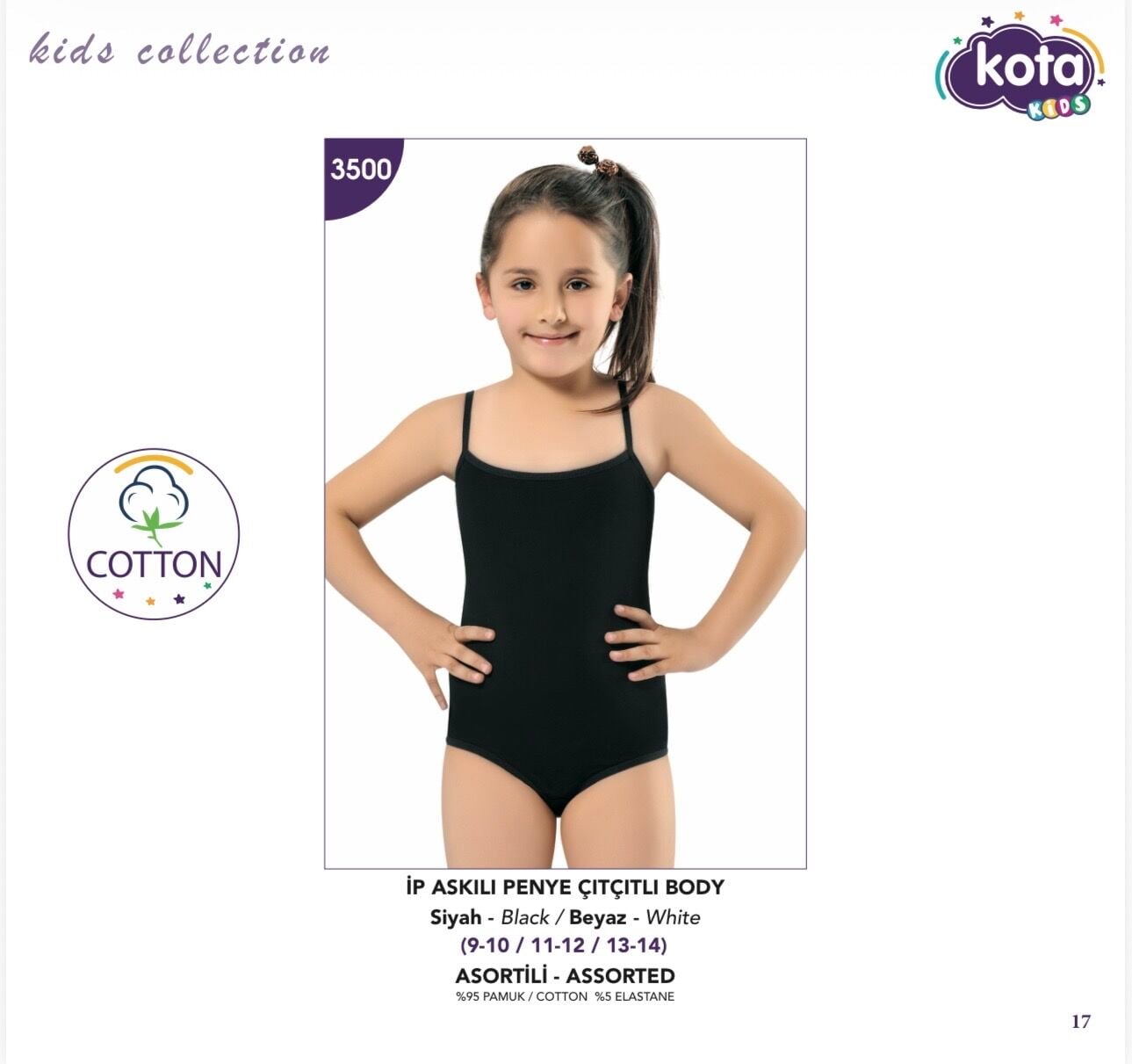 KOTA 3500 KIZ GARSON ÇITÇITLI İP ASKI  BODY