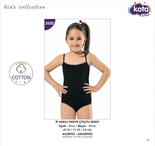 KOTA 3500 KIZ GARSON ÇITÇITLI İP ASKI  BODY