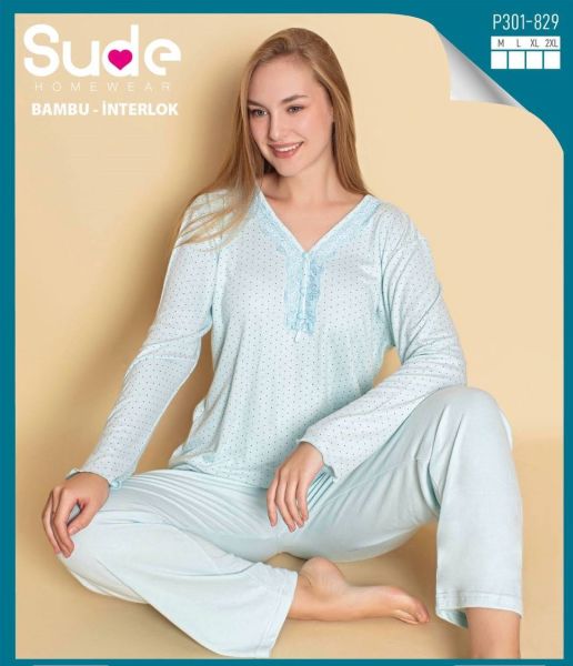 SUDE P-301-829 BAYAN BAMBU İNTERLOK TAKIM
