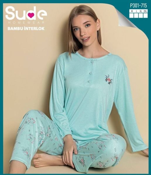 SUDE P-301-715 BAYAN BAMBU İNTERLOK TAKIM