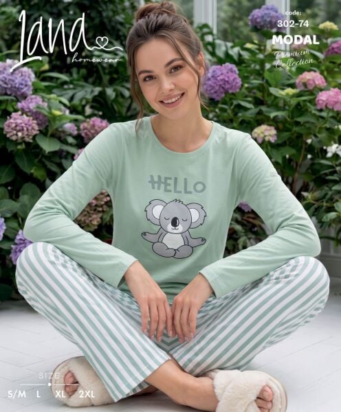 LANA 302-74 BAYAN MODAL PİJAMA TAKIM