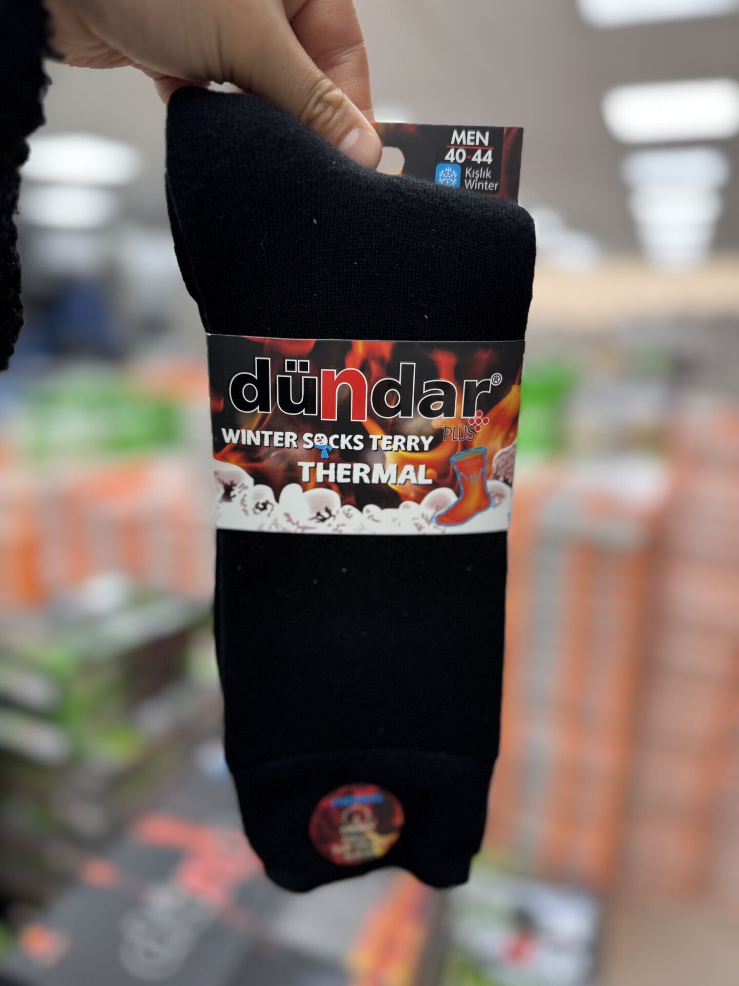 DÜNDAR 7019 ERKEK PLUS HAVLU THERMAL ÇORAP