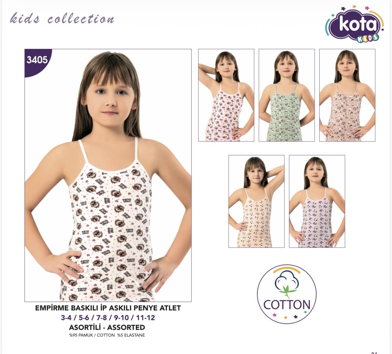 KOTA 3405 KIZ BASKILI ATLET 6 LI