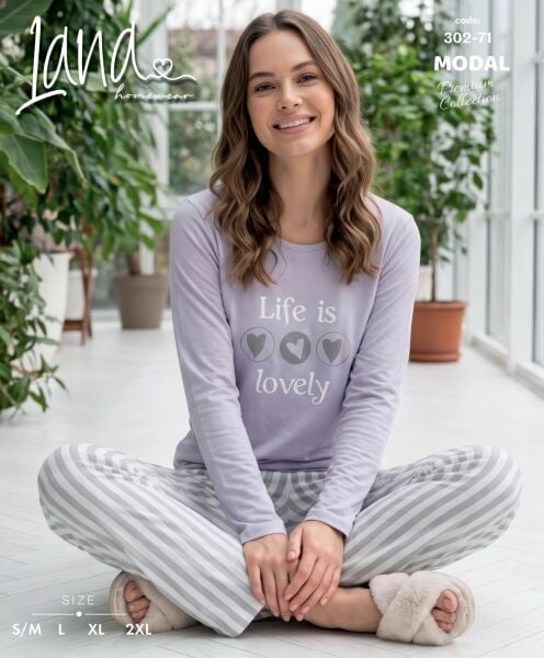 LANA 302-71 BAYAN MODAL PİJAMA TAKIM