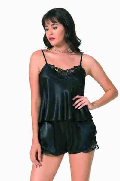 PRİMODA 0025 SATEN BABYDOLL ŞORT TAKIM