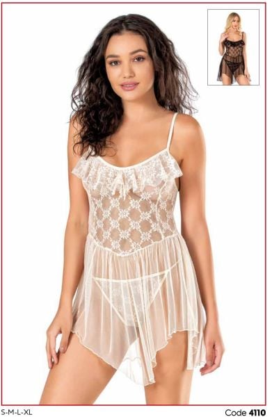 PRİMODA 4110  KISA TÜL GECELİK