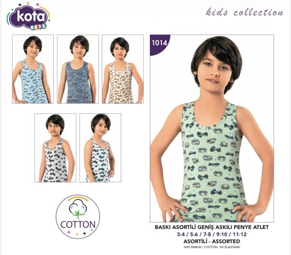 KOTA 1014 ERKEK ÇOCUK BASKILI ATLET 6 LI