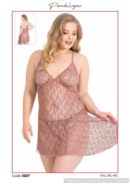 PRİMODA 3027 BÜYÜK BEDEN KISA TÜL GECELİK