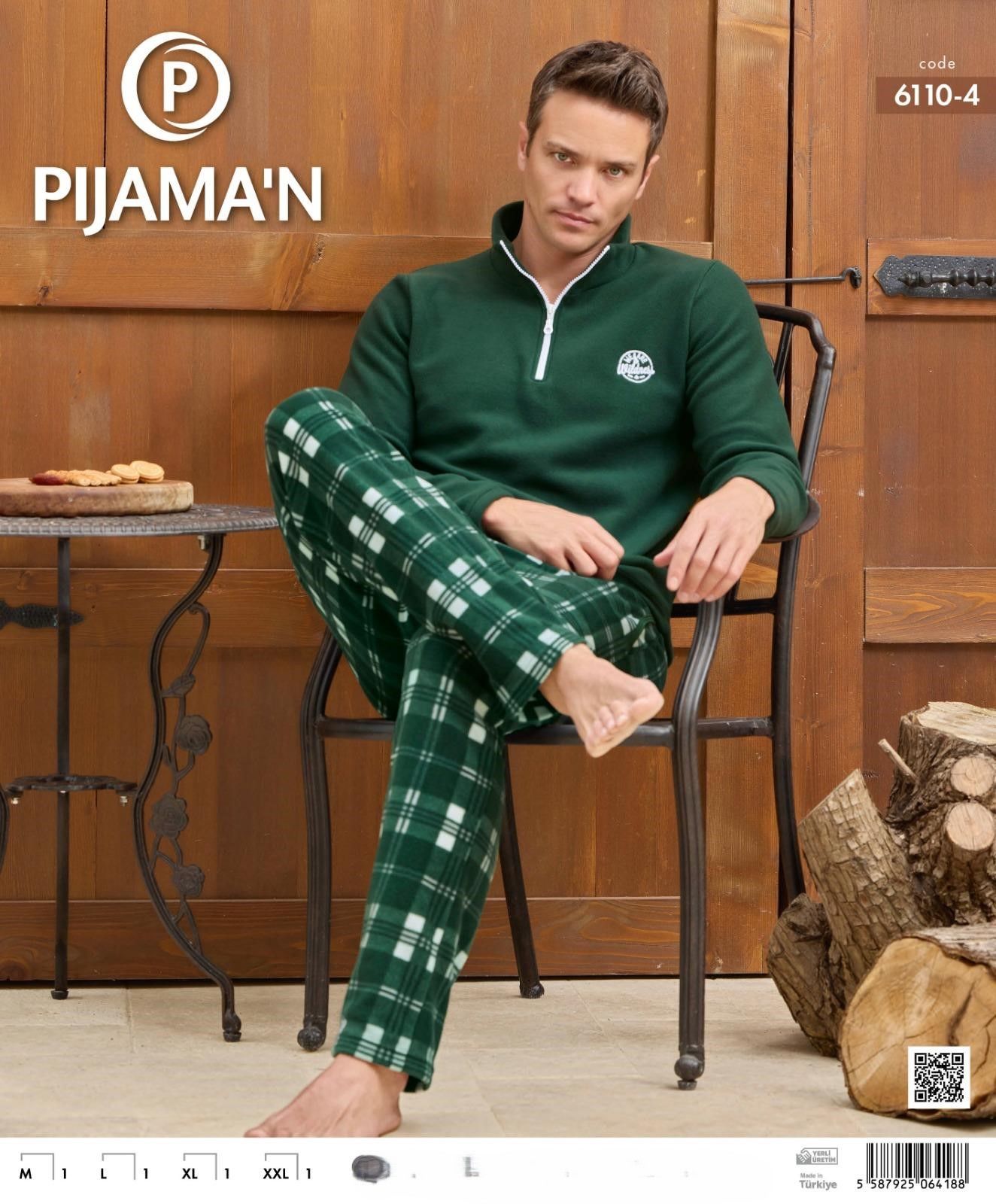 PİJAMAN 6110-4 ERKEK POLAR PİJAMA TAKIM
