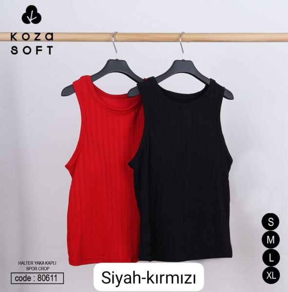 KOZA 80611 HALTER YAKA SRPO KAPLI CROP