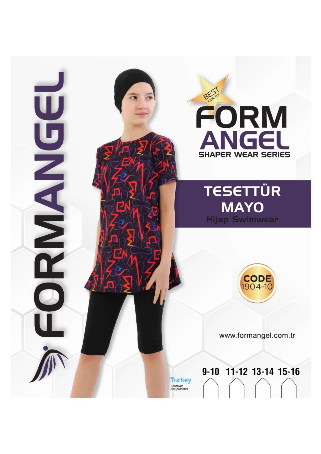 FORM ANGEL 1904-10 ÇOCUK TESETTÜR MAYO 9-16 YAŞ