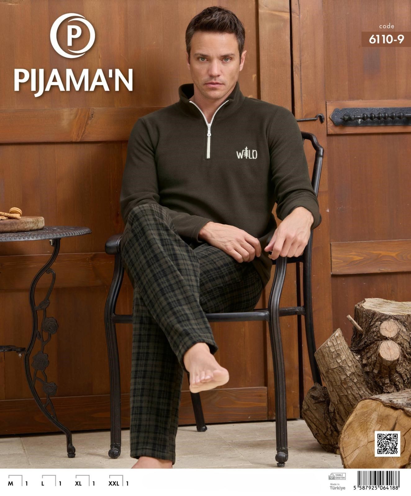 PİJAMAN 6110-9 ERKEK POLAR PİJAMA TAKIM