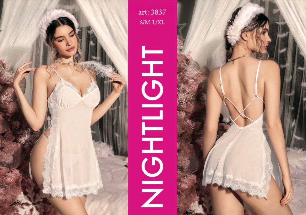 NIGHTLIGHT 3837 FANTAZİ GECELİK BEYAZ