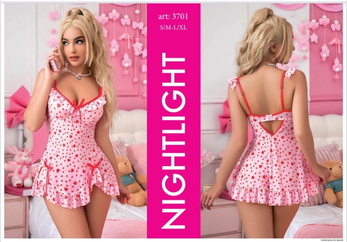 NIGHTLIGHT 3701 FANTAZİ GECELİK PEMBE