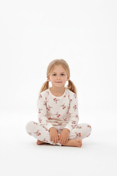 İSOBEL 51239 KARIŞIK DESEN PİJAMA TAKIMI 4-8 YAŞ