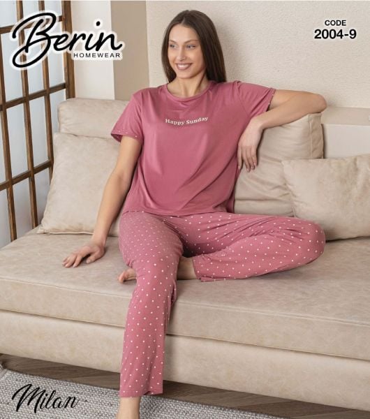 BERİN 2004-9 MİLAN KISA KOL PİJAMA TAKIM