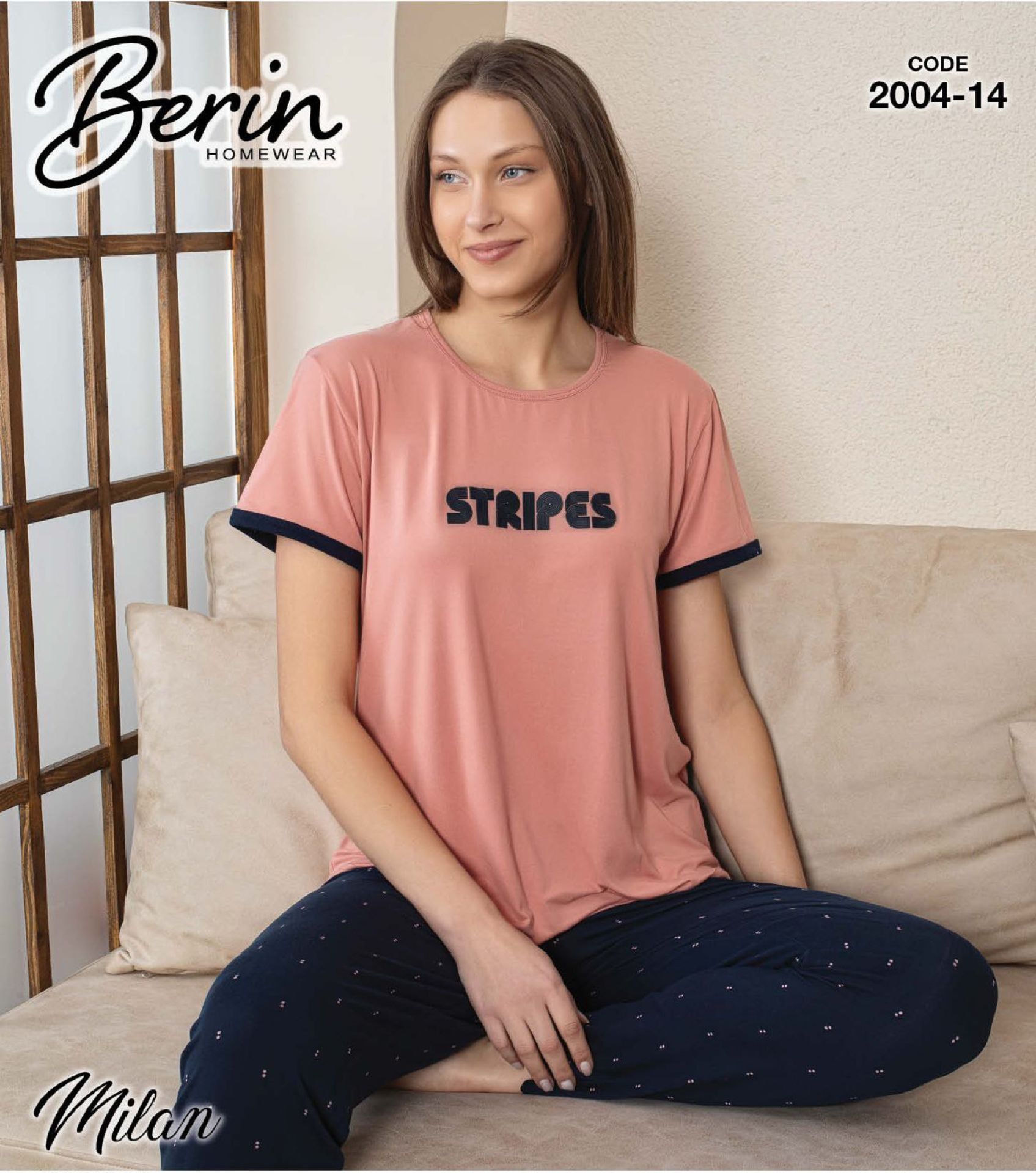 BERİN 2004-14 MİLAN KISA KOL PİJAMA TAKIM
