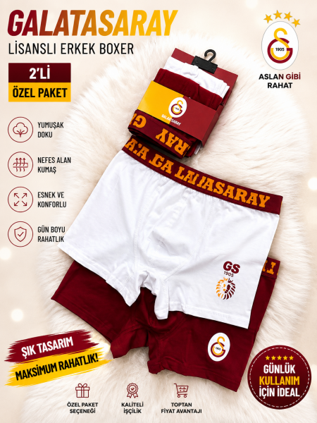 ÇİMPA GS23074 GALATASARAY YETİKŞİN 2 Lİ BOXER