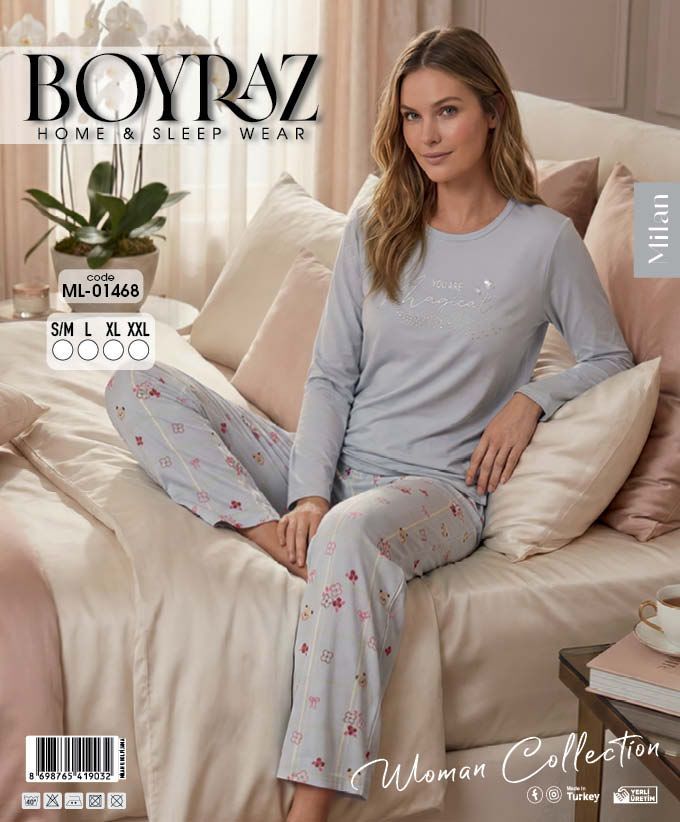 BOYRAZ 01468 MİLAN PİJAMA TAKIM