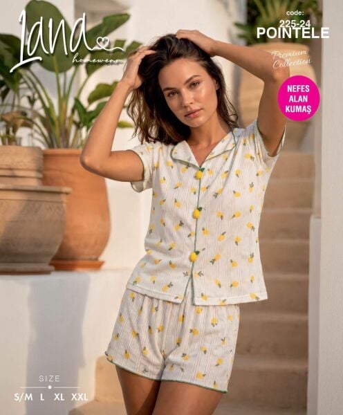LANA 225/226 BAYAN POİNTELLA KISA KOL ŞORTLU TAKIM
