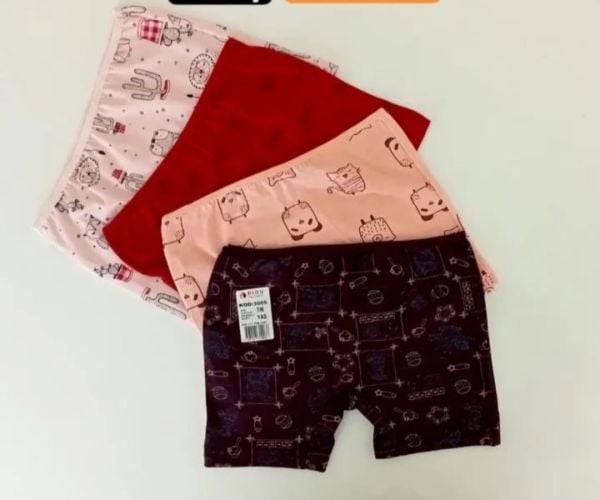 DİDU 3005 KIZ ÇOCUK DESENLİ LİKRALI BOXER