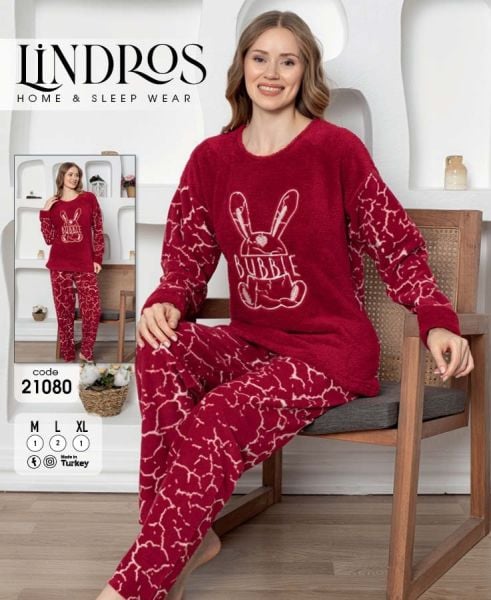 LİNDROS 21080 WELSOFT POLAR PİJAMA TAKIM