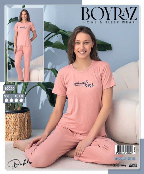 BOYRAZ 10020 DUBLİN KISA KOL PİJAMA TAKIM