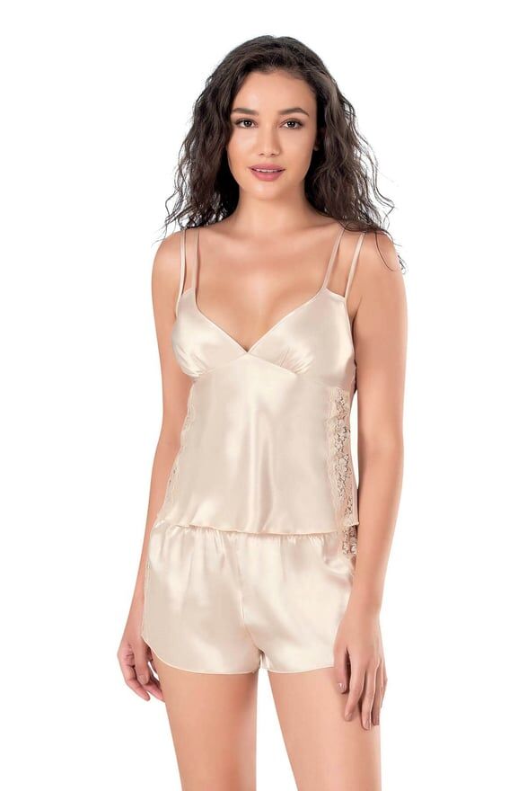PRİMODA 9120 SATEN BABYDOLL ŞORT TAKIM
