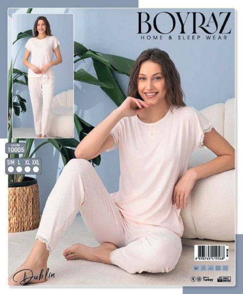 BOYRAZ 10005 DUBLİN KISA KOL PİJAMA TAKIM