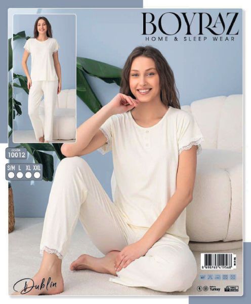 BOYRAZ 10012 DUBLİN KISA KOL PİJAMA TAKIM