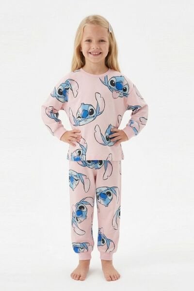 İSOBEL 61202 PEMBE STİÇ PİJAMA TAKIM 4-8 YAŞ
