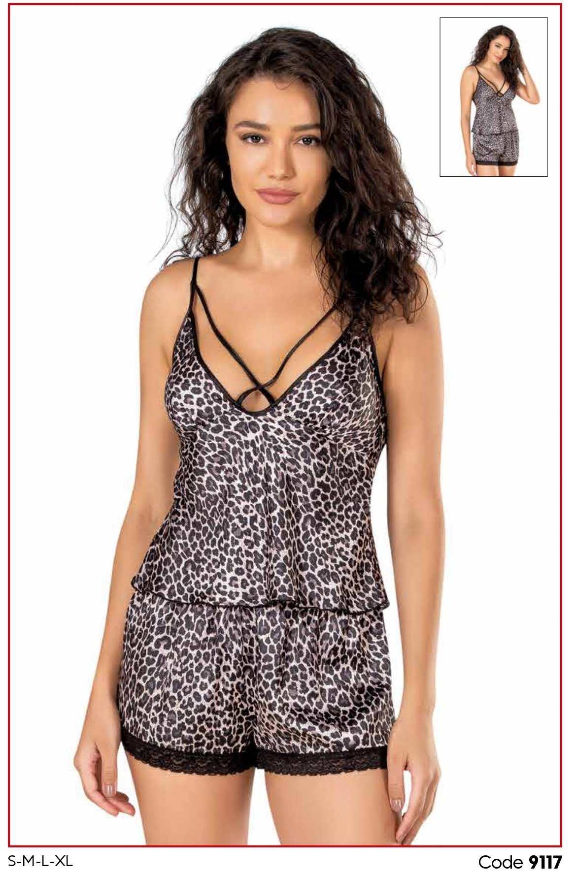 PRİMODA 9117 SATEN BABYDOLL ŞORT TAKIM