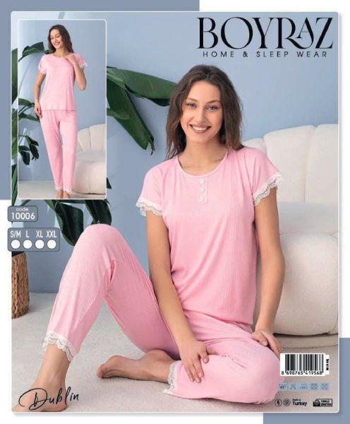 BOYRAZ 10006 DUBLİN KISA KOL PİJAMA TAKIM