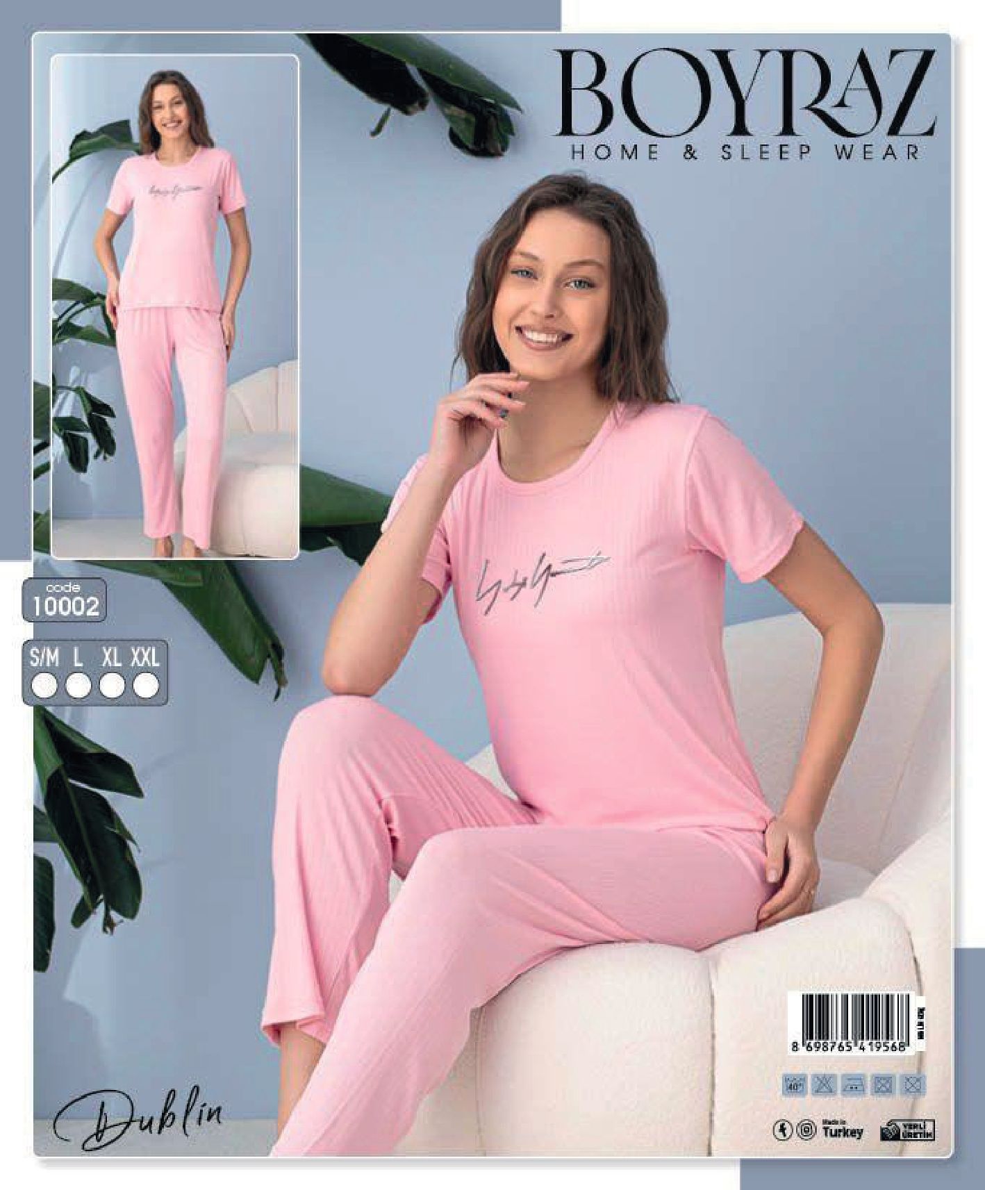 BOYRAZ 10002 DUBLİN KISA KOL PİJAMA TAKIM