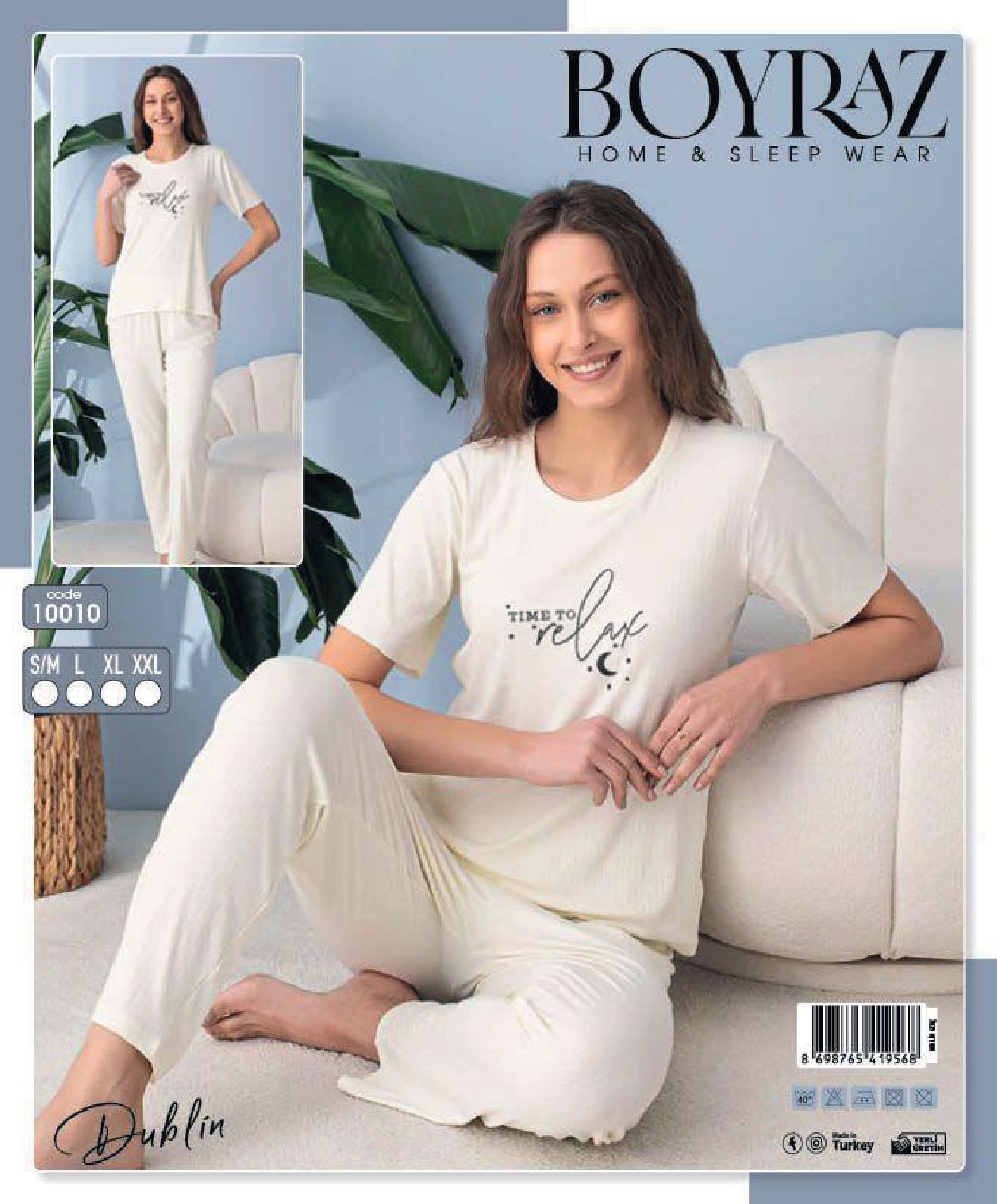 BOYRAZ 10010 DUBLİN KISA KOL PİJAMA TAKIM