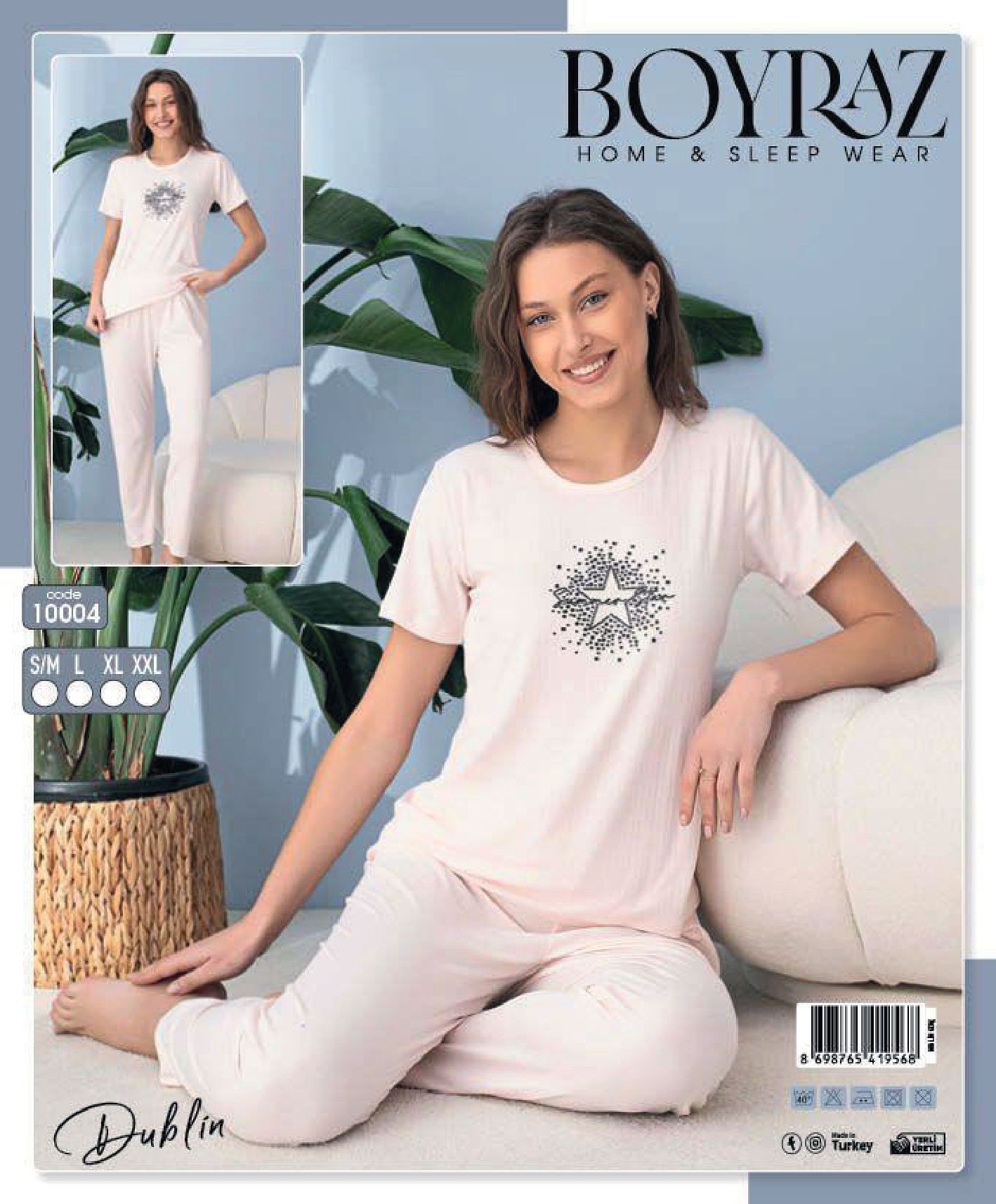 BOYRAZ 10004 DUBLİN KISA KOL PİJAMA TAKIM